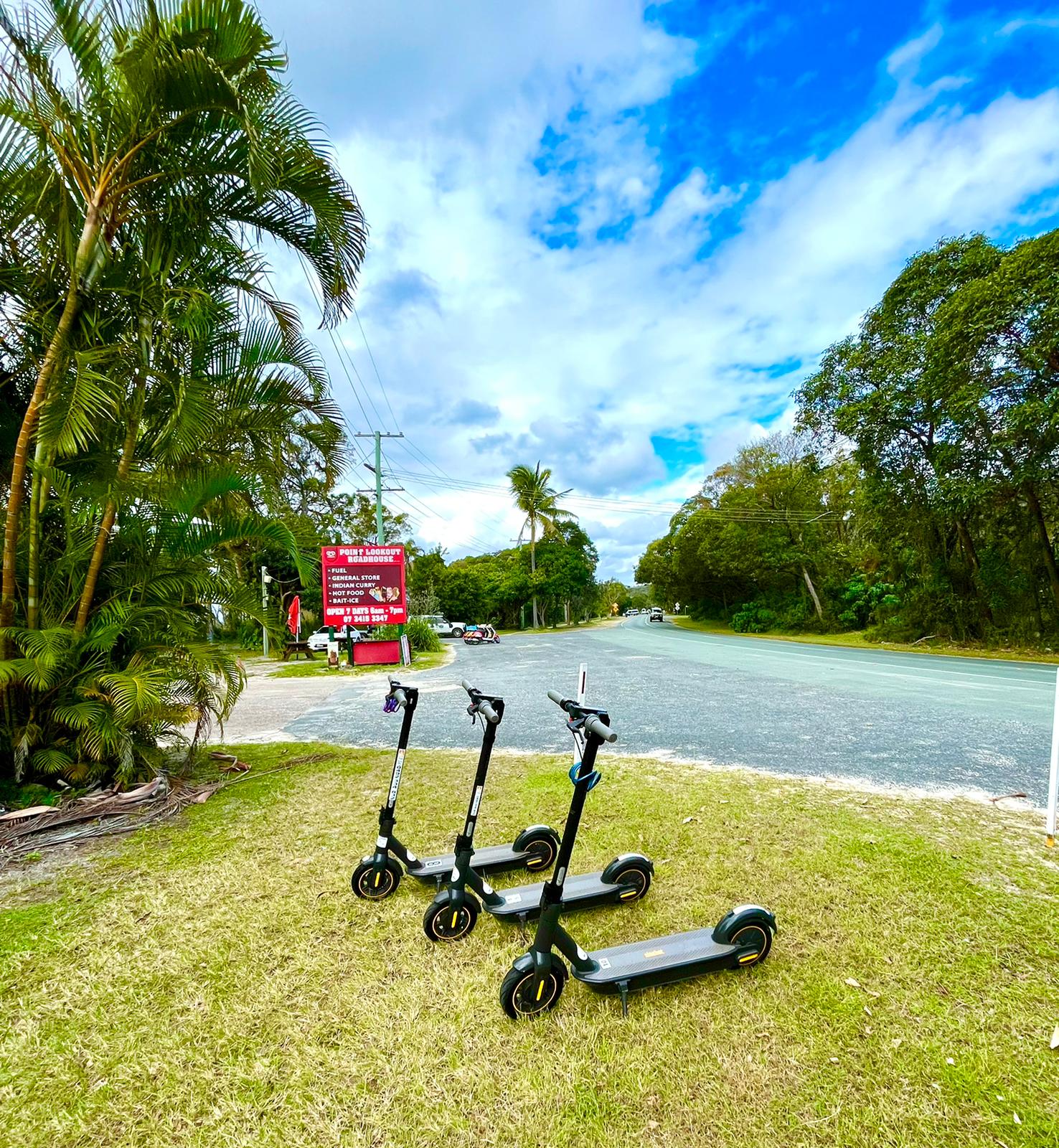 Scooters on Straddie